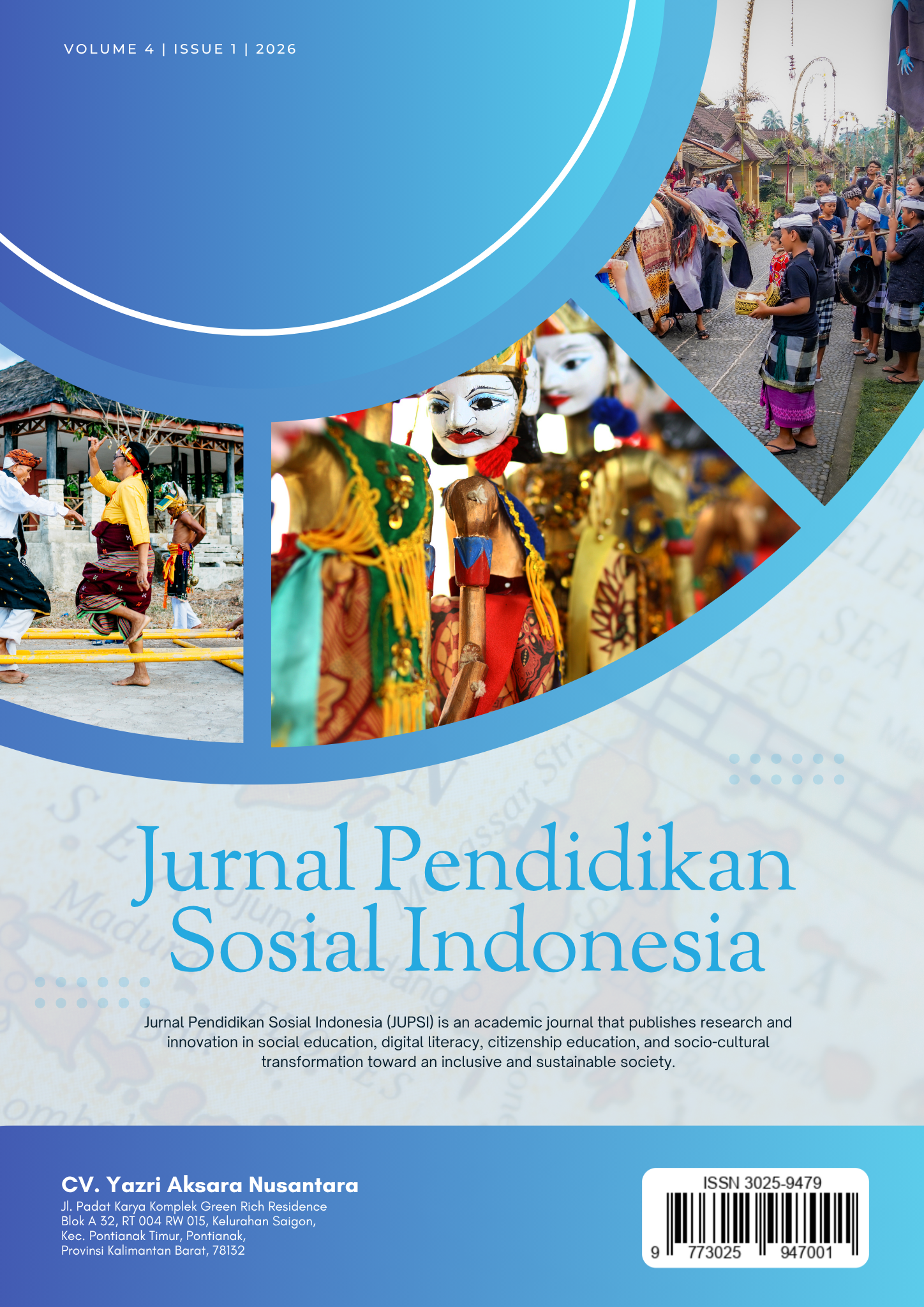 					View Vol. 4 No. 1 (2026): Jurnal Pendidikan Sosial Indonesia
				