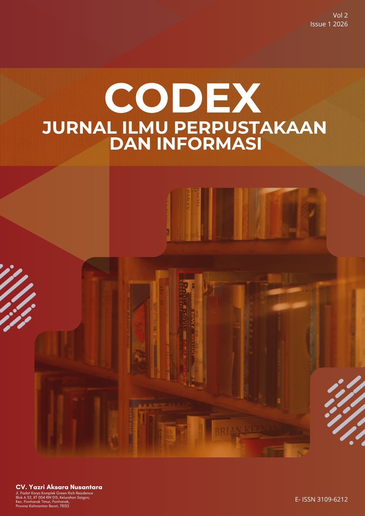					View Vol. 2 No. 1 (2026): Codex: Jurnal Ilmu Perpustakaan dan Informasi
				